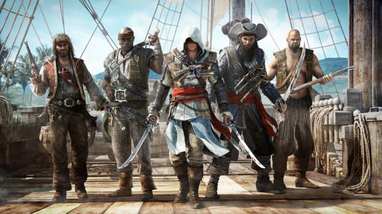 Assassin's Creed Black Flag Remake characters on a ship